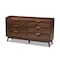 Baxton Studio Lena Mid-Century Walnut Brown Finished 6-Drawer Wood Dresser 157-9534 - alternate 1